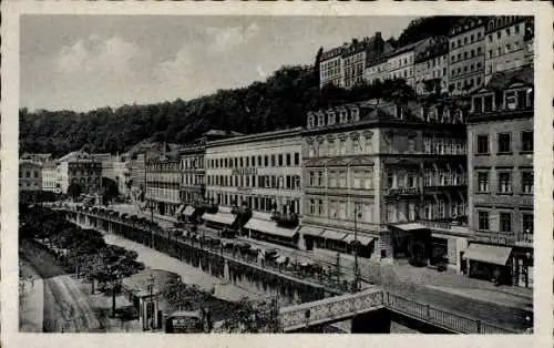 Ak Karlovy Vary Karlsbad Stadt, Grand Hotel Brüder Hanika, Goldener Löwe