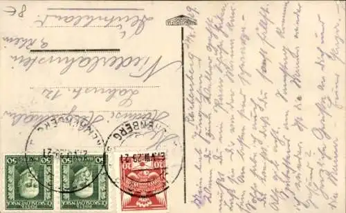 Ak Liberec Reichenberg in Böhmen, Metznerbrunnen