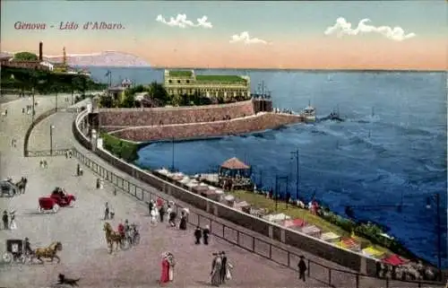 Ak Genova Genua Ligurien, Lido d'Albaro