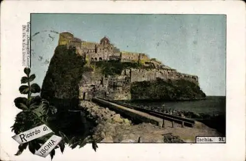 Ak Ischia Campania Italien, Castello Aragonese