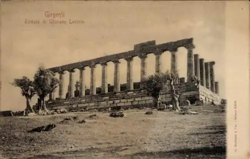 Ak Girgenti Agrigent Sicilia, Templo di Giunone Lacinia