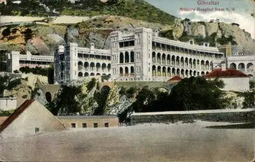 Ak Gibraltar, Militärkrankenhaus aus Nordwesten