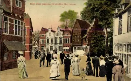 Ak Brüssel Brüssel, Ausstellung 1910, Eine Straße auf der Brüsseler Messe