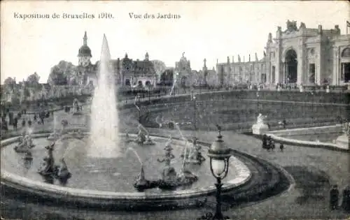 Ak Brüssel Brüssel, Ausstellung 1910, Gärten