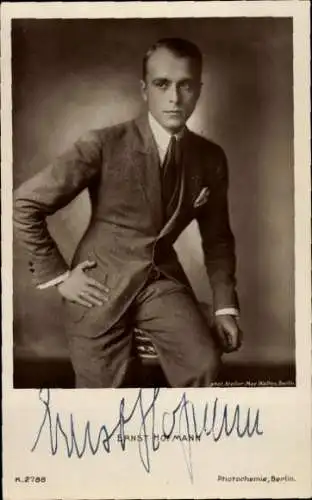 Ak Schauspieler Ernst Hofmann, Portrait, Autogramm