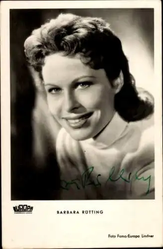 Ak Schauspielerin Barbara Rütting, Portrait, Autogramm, Europa Film, Canaris