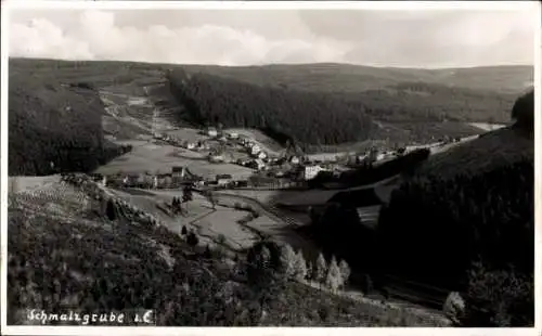 Landpoststempel Schmalzgrube über Marienberg Sachsen, 07.06.1938, Ansichtskarte