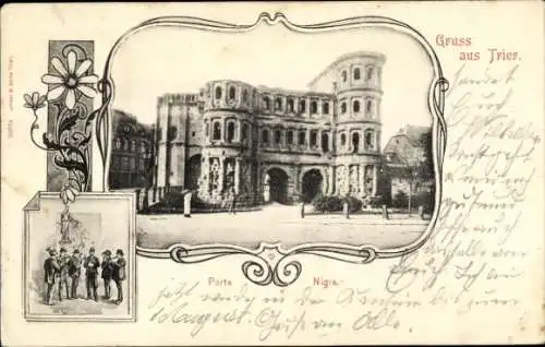 Ak Trier an der Mosel, Porta Nigra, Musikanten