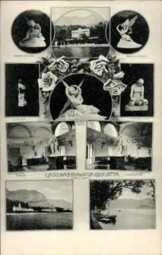 Ak Cadenabbia Lago di Como Lombardia Italien, Villa Carlotta, Amore e Psiche, Cupido, Magdalena