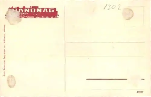 Ak Spanische Eisenbahn, Hanomag, Dampflok