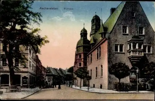 Ak Aschersleben im Salzlandkreis, Rathaus