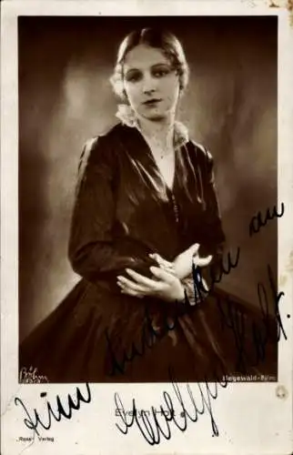 Ak Schauspielerin Evelyn Holt, Portrait, Autogramm