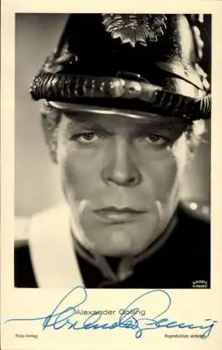 Ak Schauspieler Alexander Golling, Portrait, Autogramm