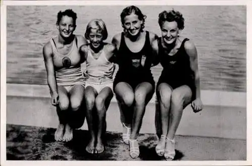 Sammelbild Olympia 1936, Katherine Rawls, Mary Hoerger, Lenore Kight, Elizabeth Kompa