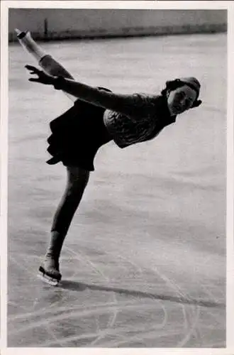 Sammelbild Olympia 1936, Deutsche Eiskunstläuferin Viktoria Lindpaintner