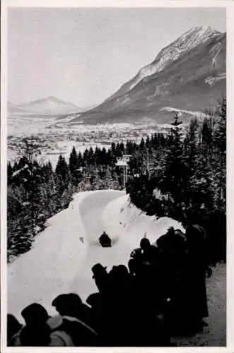 Sammelbild Olympia 1936, Winterspiele, Bobrennen