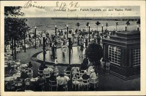 Ak Sopot Gdańsk Zoppot Danzig, Freiluft-Tanzdiele, Kasino-Hotel