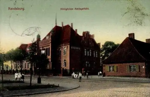 Ak Rendsburg in Schleswig Holstein, Königliches Amtsgericht