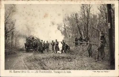 Ak Les Tranchees, Holztransport