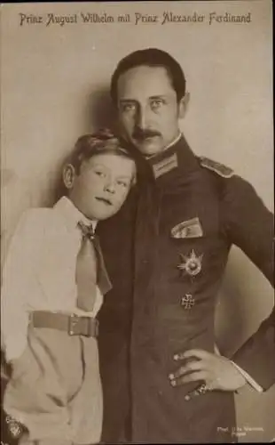 Ak Prinz August Wilhelm von Preußen, Prinz Alexander Ferdinand, NPG 6446