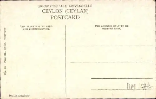 Ak Ceylon Sri Lanka, Tamil Frau, Portrait