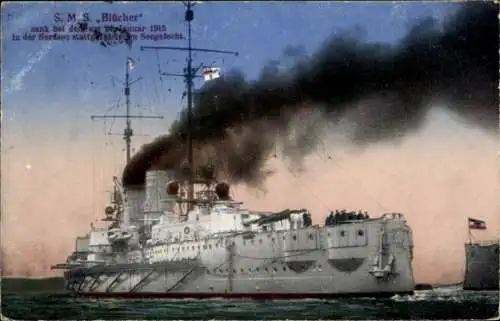 Ak Deutsches Kriegsschiff, SMS Blücher, Kaiserliche Marine
