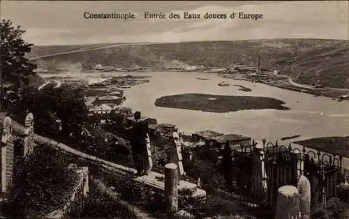 Ak Konstantinopel Istanbul Türkei, Entree des Eaux douces d 'Europe