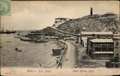 Ak Aden Jemen, Steamer Point, Postamt, Bucht