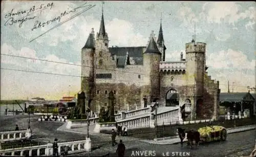 Ak Anvers Antwerpen Flandern, Le Steen