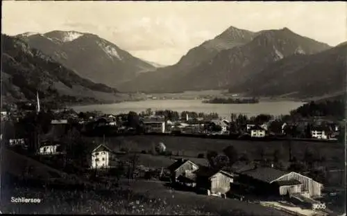 Ak Schliersee in Oberbayern, Panorama