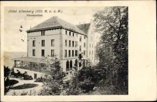 Ak Münsterthal Muhlbach sur Munster Elsass Haut Rhin, Hotel Altenberg