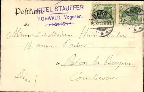 Ak Le Hohwald Elsass Bas Rhin, Teilansicht, Hotel Stauffer
