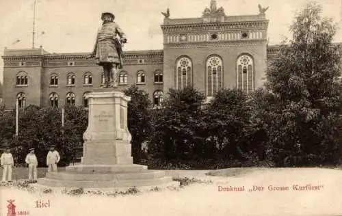 Ak Kiel in Schleswig Holstein, Denkmal Der Große Kurfürst