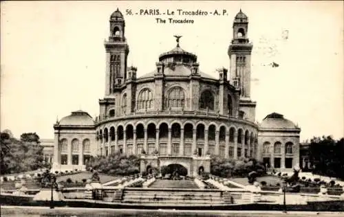 Ak Paris XVI Trocadéro, Le Trocadero