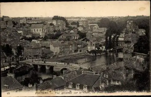 Ak Poitiers Vienne, Vue generale, Le Pont