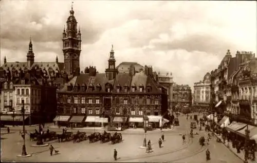 Ak Lille Nord, La rue des Manneliers, Grande Place