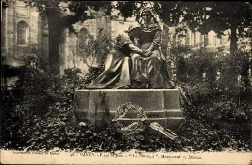 Ak Nancy Meurthe et Moselle, Place St. Jean, Monument de Dubois