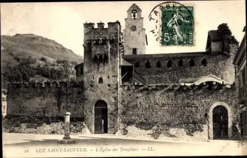 Ak Luz Saint Sauveur Hautes Pyrénées, L'Eglise des Templiers