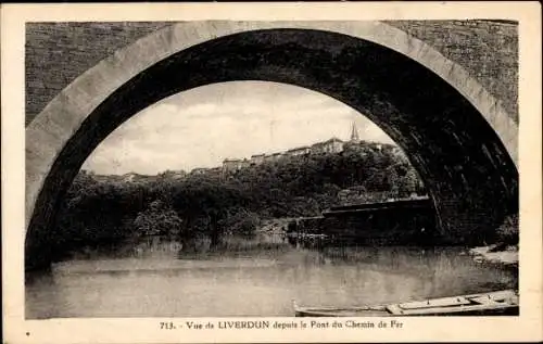 Ak Liverdun Meurthe et Moselle, Teilansicht, Pont du Chemin de Fer