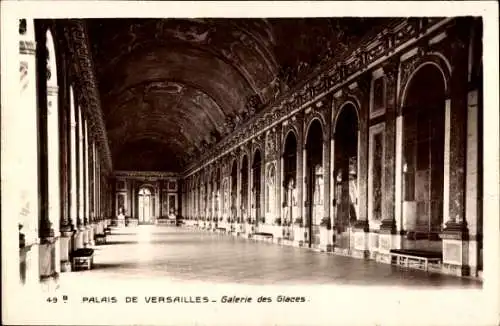 Ak Versailles Yvelines, Palais de Versailles, Galerie des Glaces