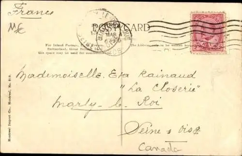 Ak Montreal Quebec Kanada, Rodelbahn auf dem Mount Royal