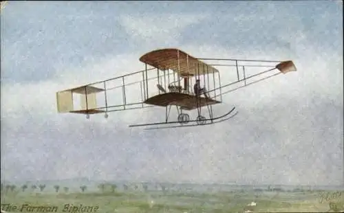 Ak The Farman Biplaine, Flugpioniere, Zivilflugzeuge