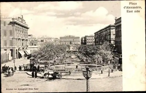 Ak Alexandria Ägypten, Blick auf den Platz