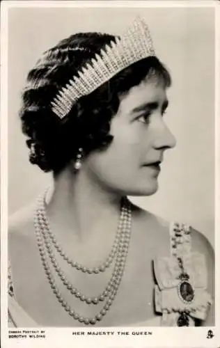 Ak Queen Elizabeth, Queen Mother, Elizabeth Bowes Lyon, Portrait