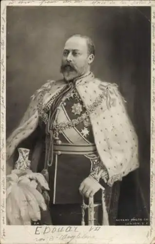Ak König Eduard VII. von England, King Edward VII., Portrait