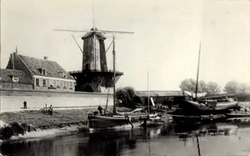 Ak Niederlande, Windmühle, Wijkse week 1979