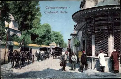 Ak Konstantinopel Istanbul Türkei, Sehzade Bachi, Straße, Kutschen