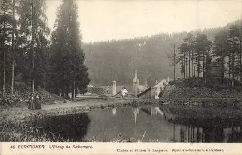 Ak Kichompré Gérardmer Lothringen Vosges, Teich