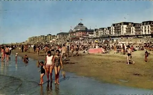 Ak Scheveningen Den Haag Südholland, Strand, Kurhaus, Badegäste