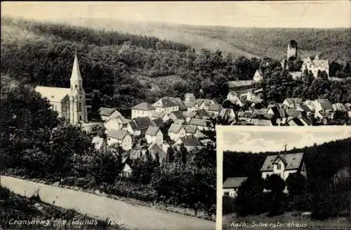 Ak Kransberg Usingen im Taunus Hessen, Gesamtansicht, katholisches Schwesternhaus